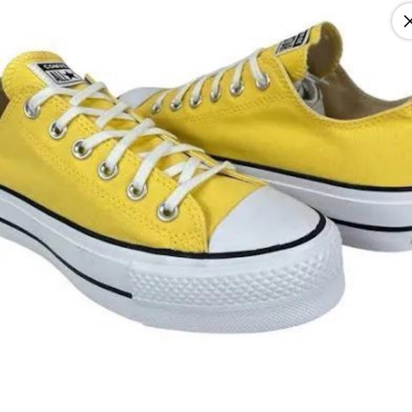 Converse Bright Yellow platform Sneakers - Picture 1 of 9